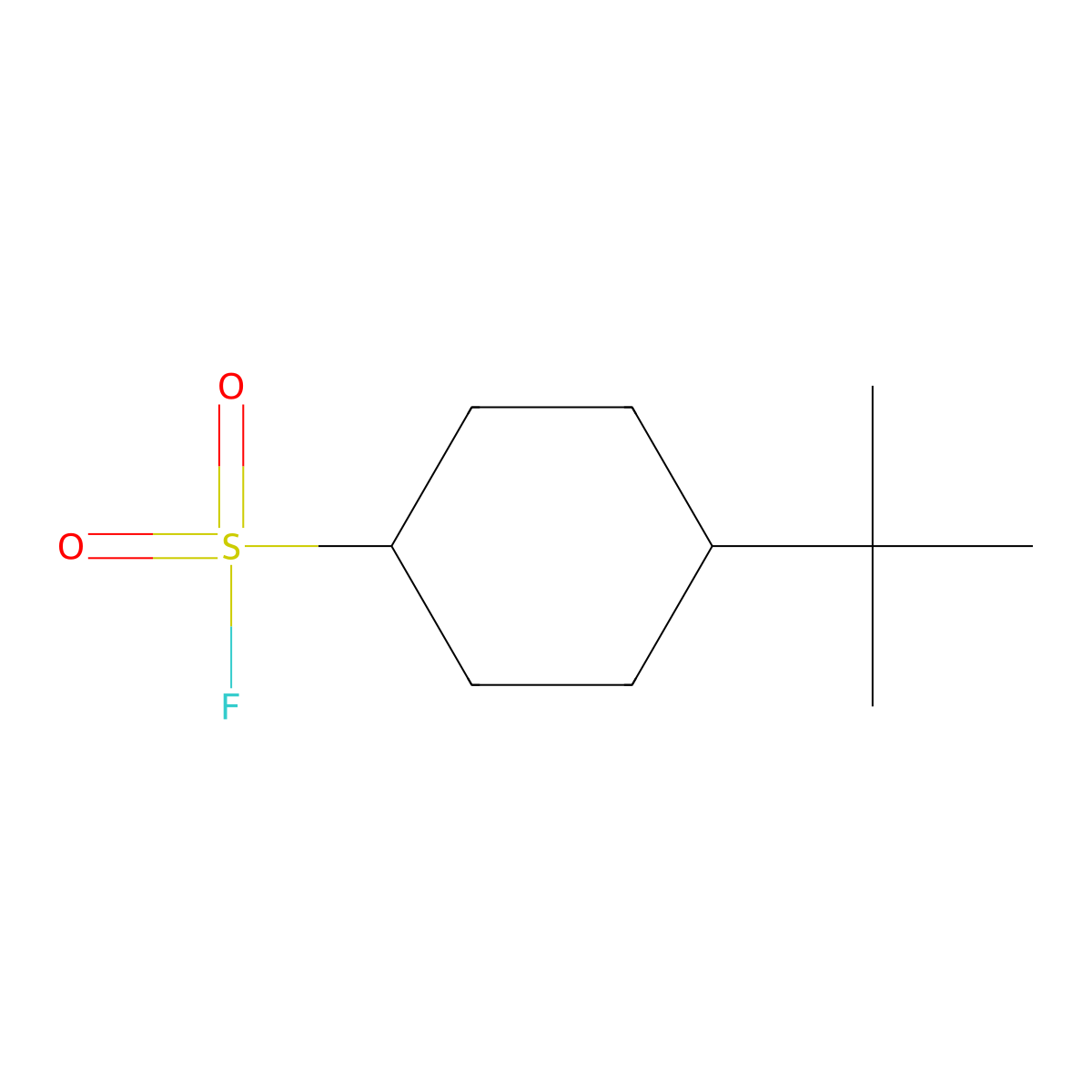 4-Tert-butylcyclohexane-1-sulfonyl fluoride molecular structure, CAS 2137761-01-2