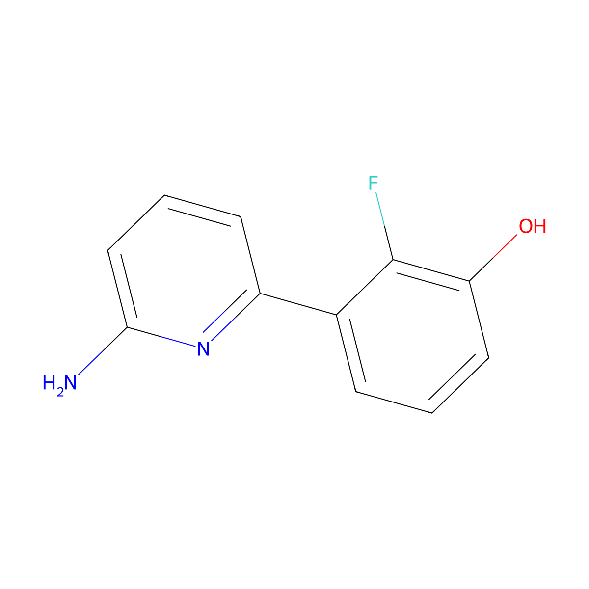 3-(6-Aminopyridin-2-yl)-2-fluorophenol molecular structure, CAS 2137761-08-9