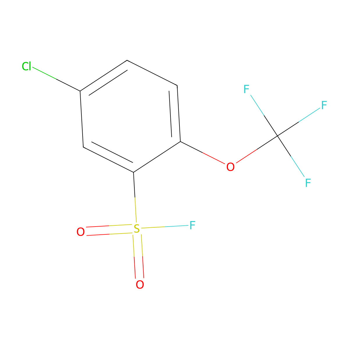 5-Chloro-2-(trifluoromethoxy)benzene-1-sulfonyl fluoride molecular structure, CAS 2137761-15-8