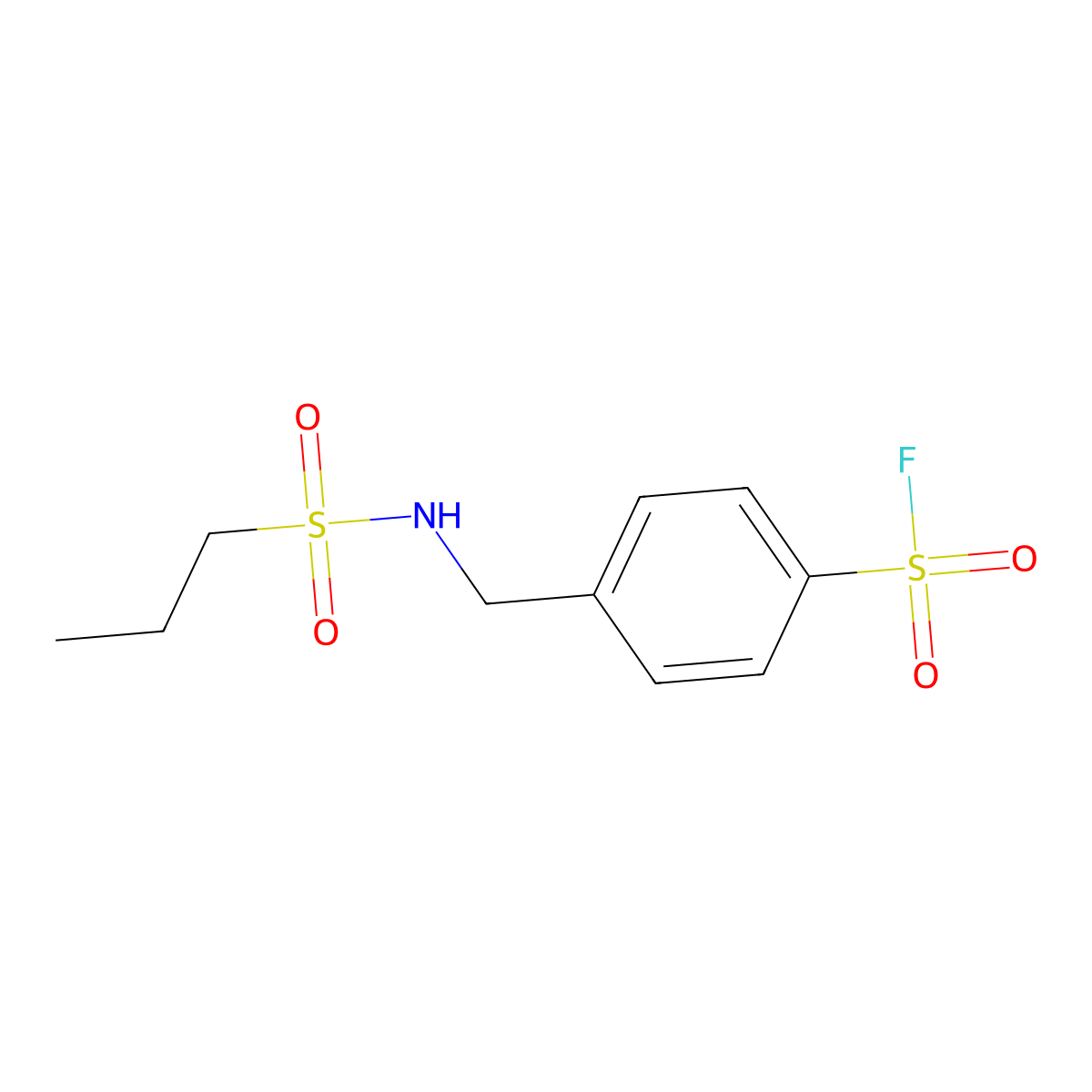 4-[(Propane-1-sulfonamido)methyl]benzene-1-sulfonyl fluoride molecular structure, CAS 2137761-23-8