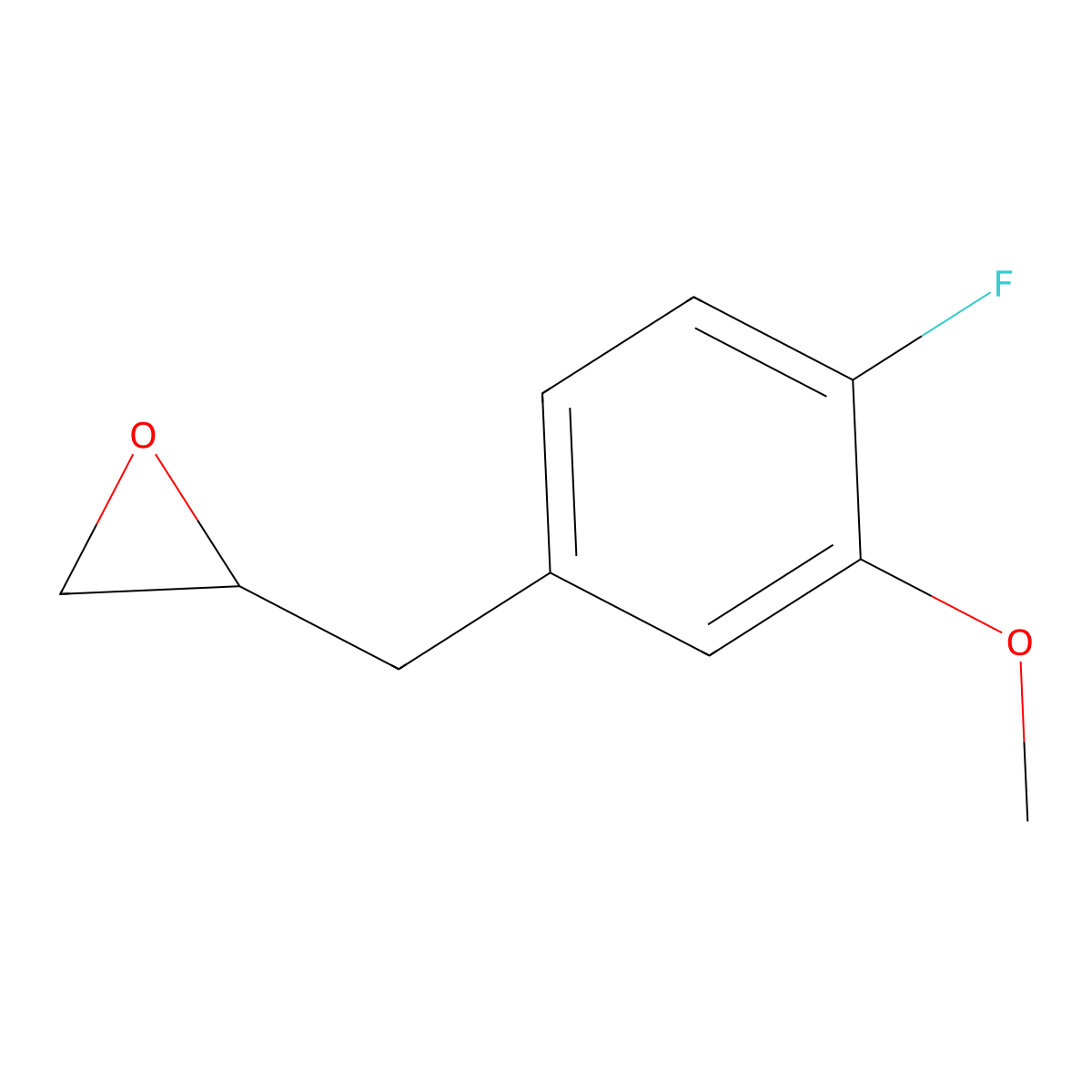 2-[(4-Fluoro-3-methoxyphenyl)methyl]oxirane molecular structure, CAS 2137761-56-7