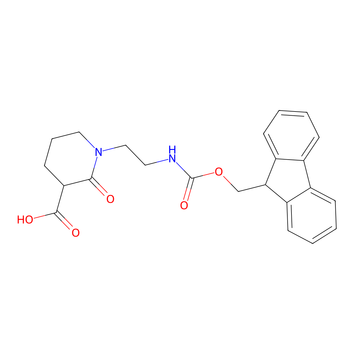 1-[2-({[(9H-fluoren-9-yl)methoxy]carbonyl}amino)ethyl]-2-oxopiperidine-3-carboxylic acid molecular structure, CAS 2137762-52-6