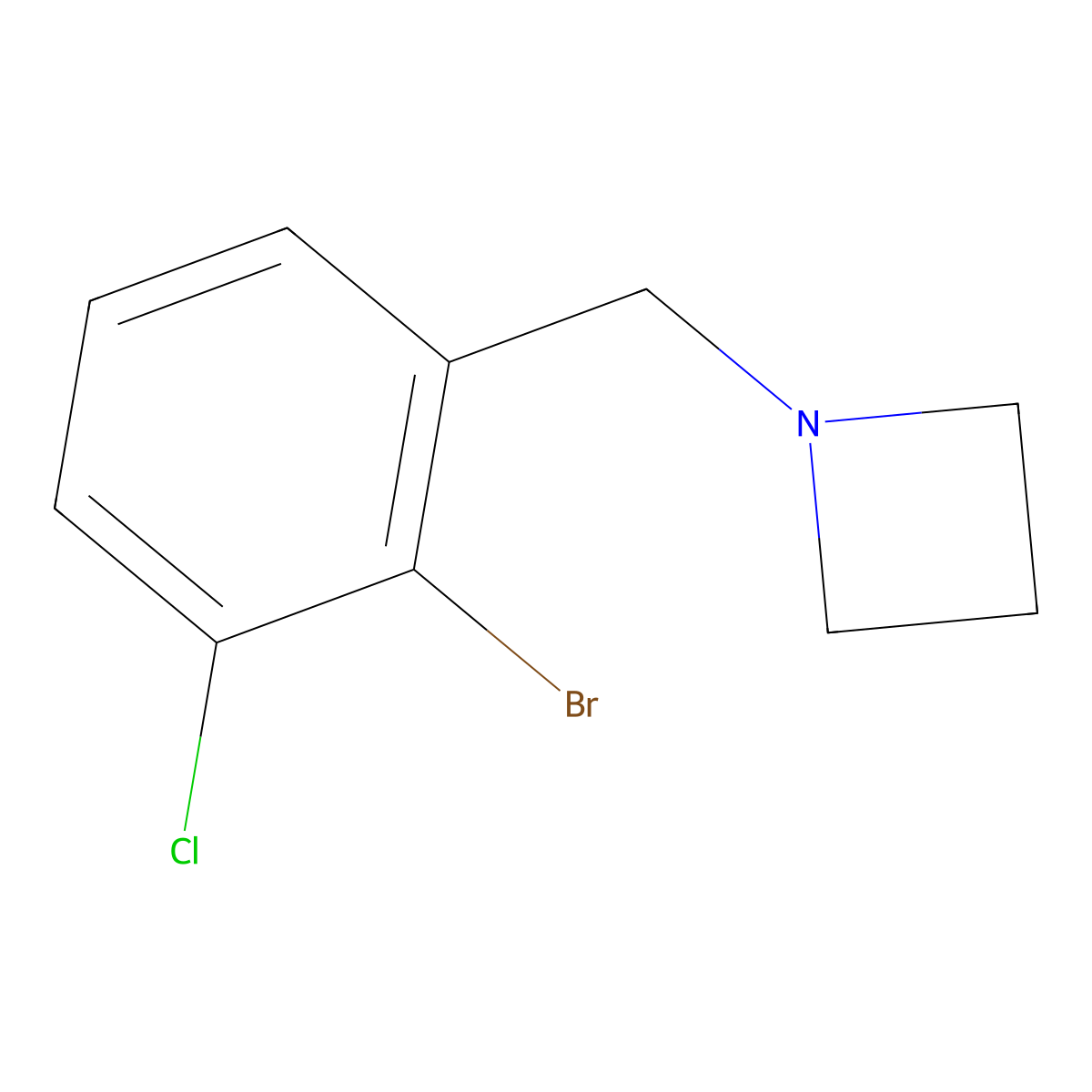 1-(2-Bromo-3-chlorobenzyl)azetidine molecular structure, CAS 2137763-17-6