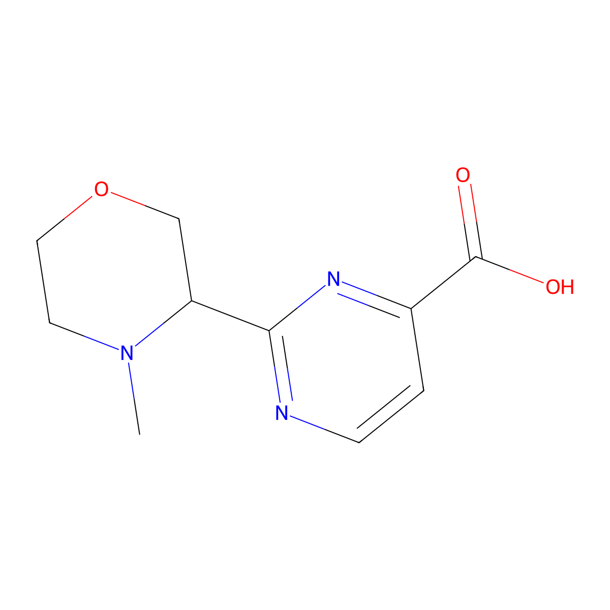 2-(4-Methylmorpholin-3-yl)pyrimidine-4-carboxylic acid molecular structure, CAS 2137763-93-8