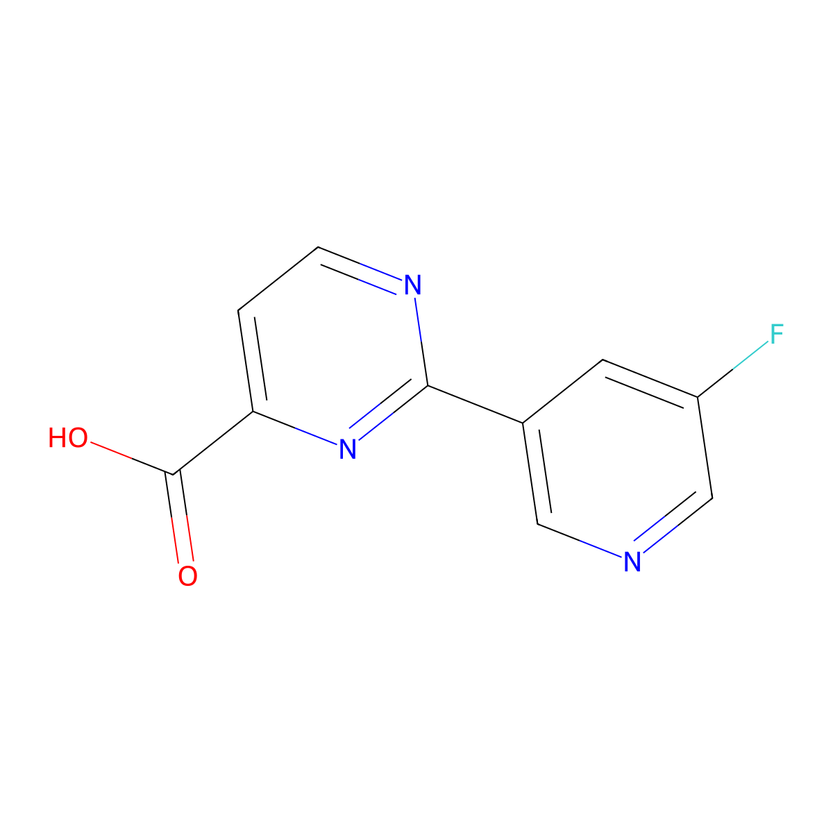 2-(5-Fluoropyridin-3-yl)pyrimidine-4-carboxylic acid molecular structure, CAS 2137764-20-4