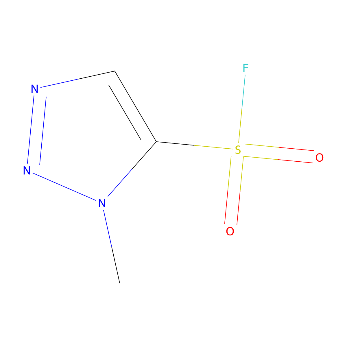 1-methyl-1H-1,2,3-triazole-5-sulfonyl fluoride molecular structure, CAS 2137764-81-7