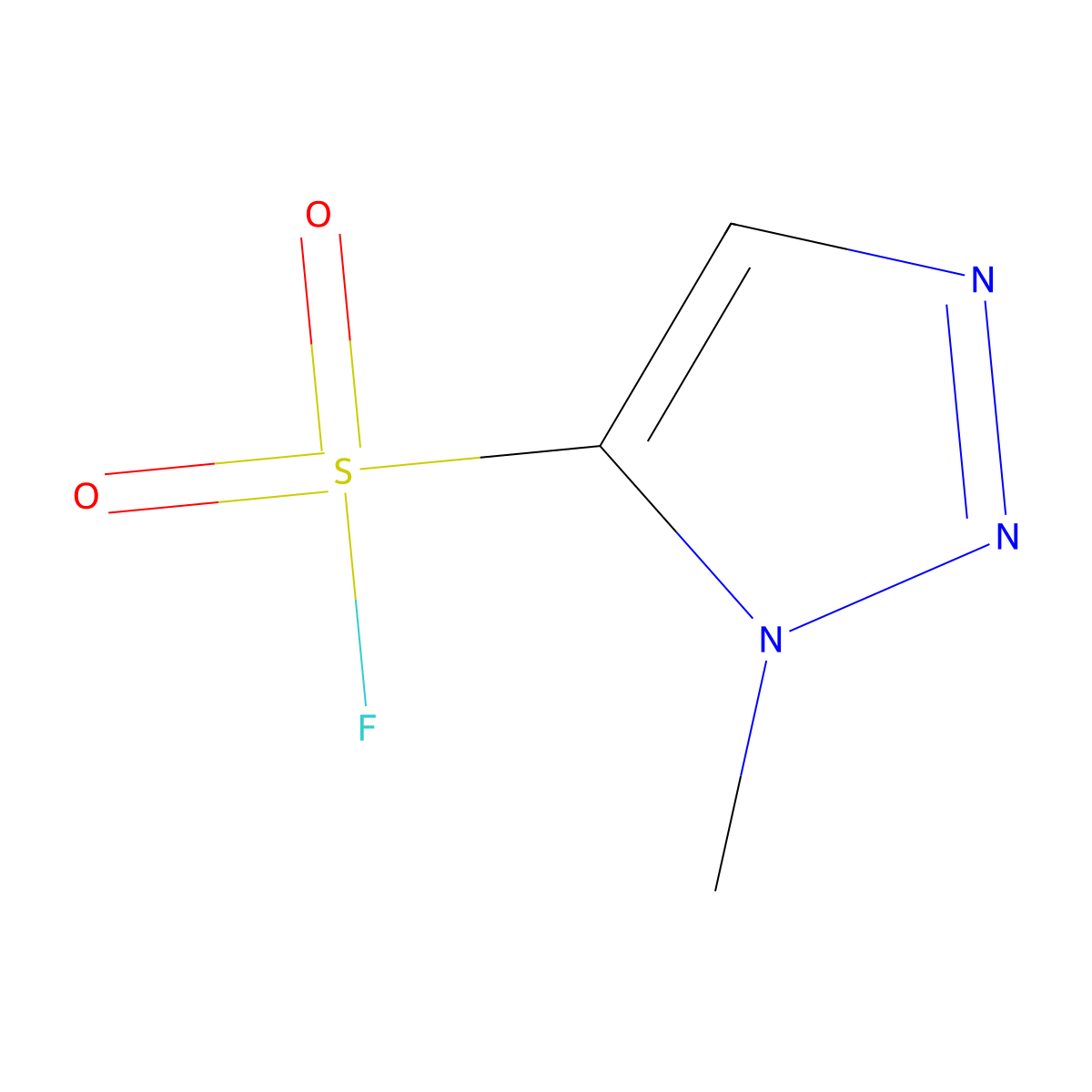 1-methyl-1H-1,2,3-triazole-5-sulfonyl fluoride molecular structure, CAS 2137764-81-7