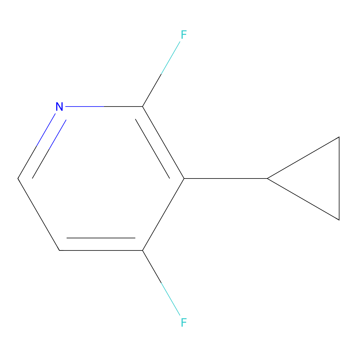 3-Cyclopropyl-2,4-difluoropyridine molecular structure, CAS 2137765-27-4