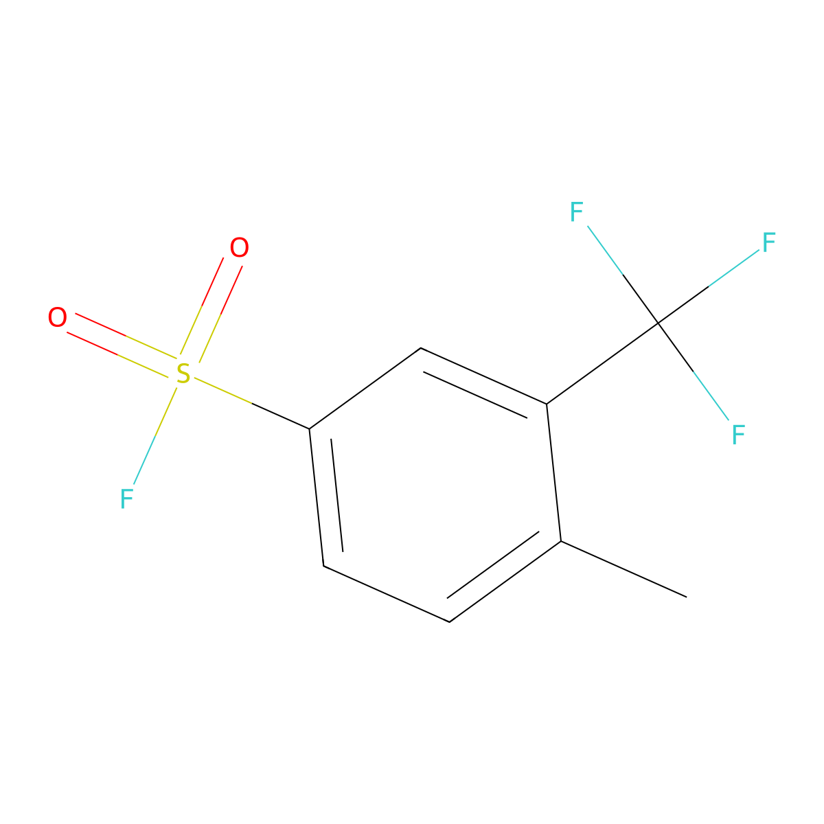4-Methyl-3-(trifluoromethyl)benzene-1-sulfonyl fluoride molecular structure, CAS 2137765-39-8