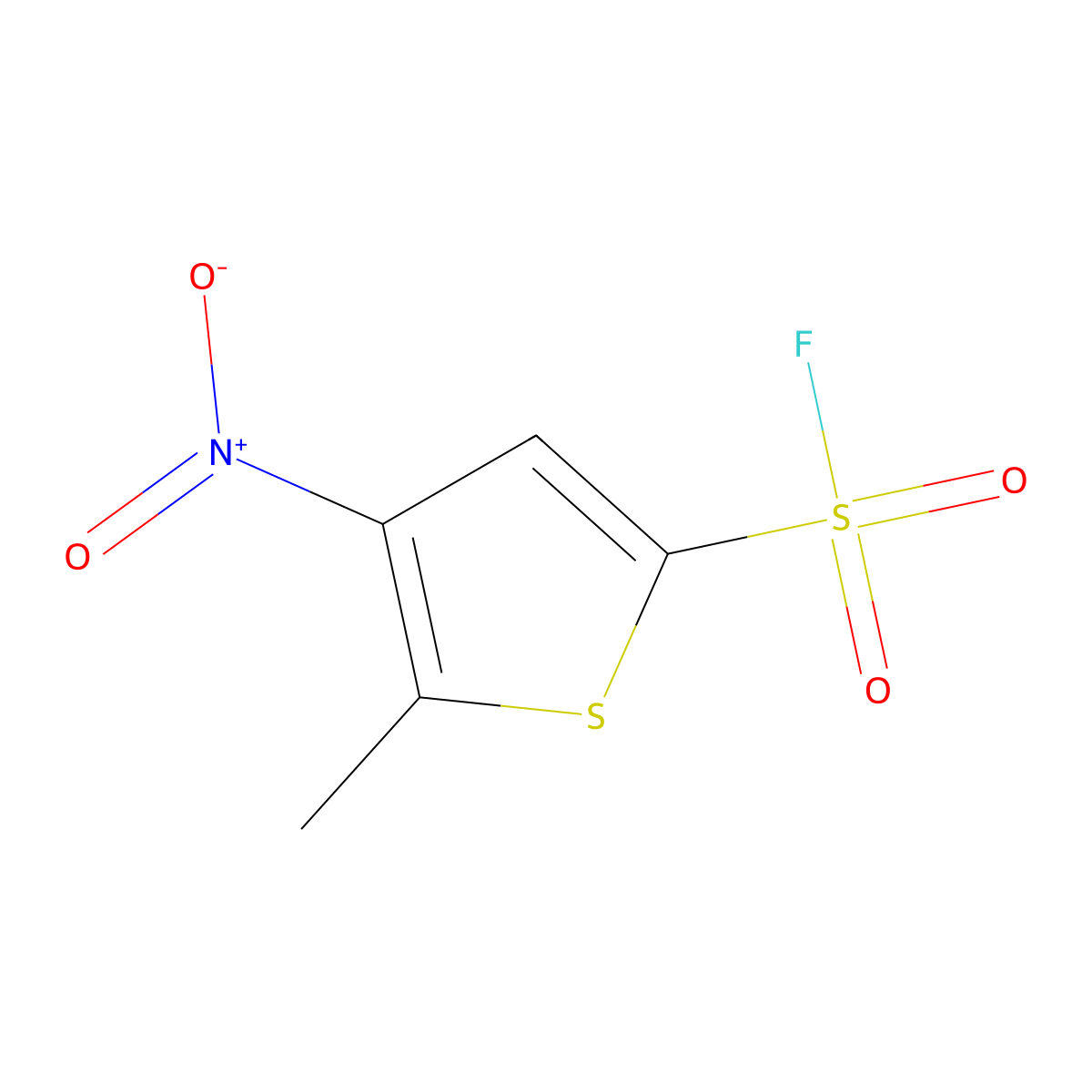 5-Methyl-4-nitrothiophene-2-sulfonyl fluoride molecular structure, CAS 2137765-47-8