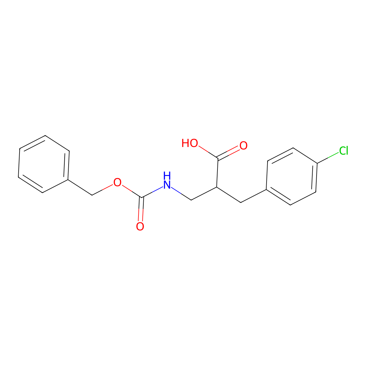 3-{[(Benzyloxy)carbonyl]amino}-2-[(4-chlorophenyl)methyl]propanoic acid molecular structure, CAS 2137765-87-6