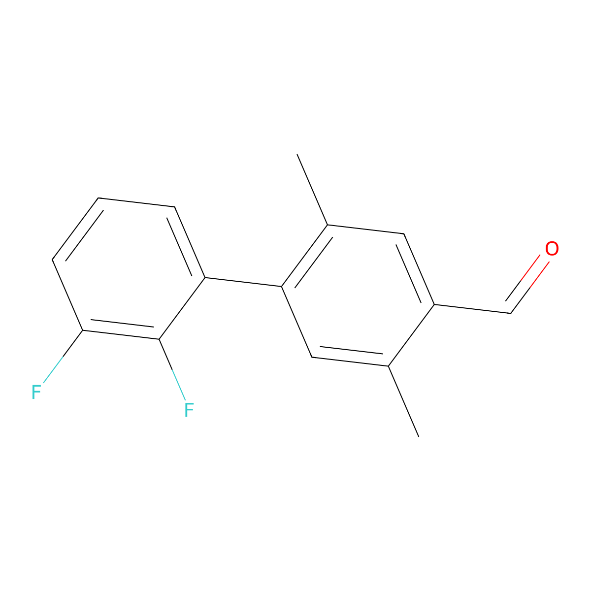 4-(2,3-Difluorophenyl)-2,5-dimethylbenzaldehyde molecular structure, CAS 2137766-94-8