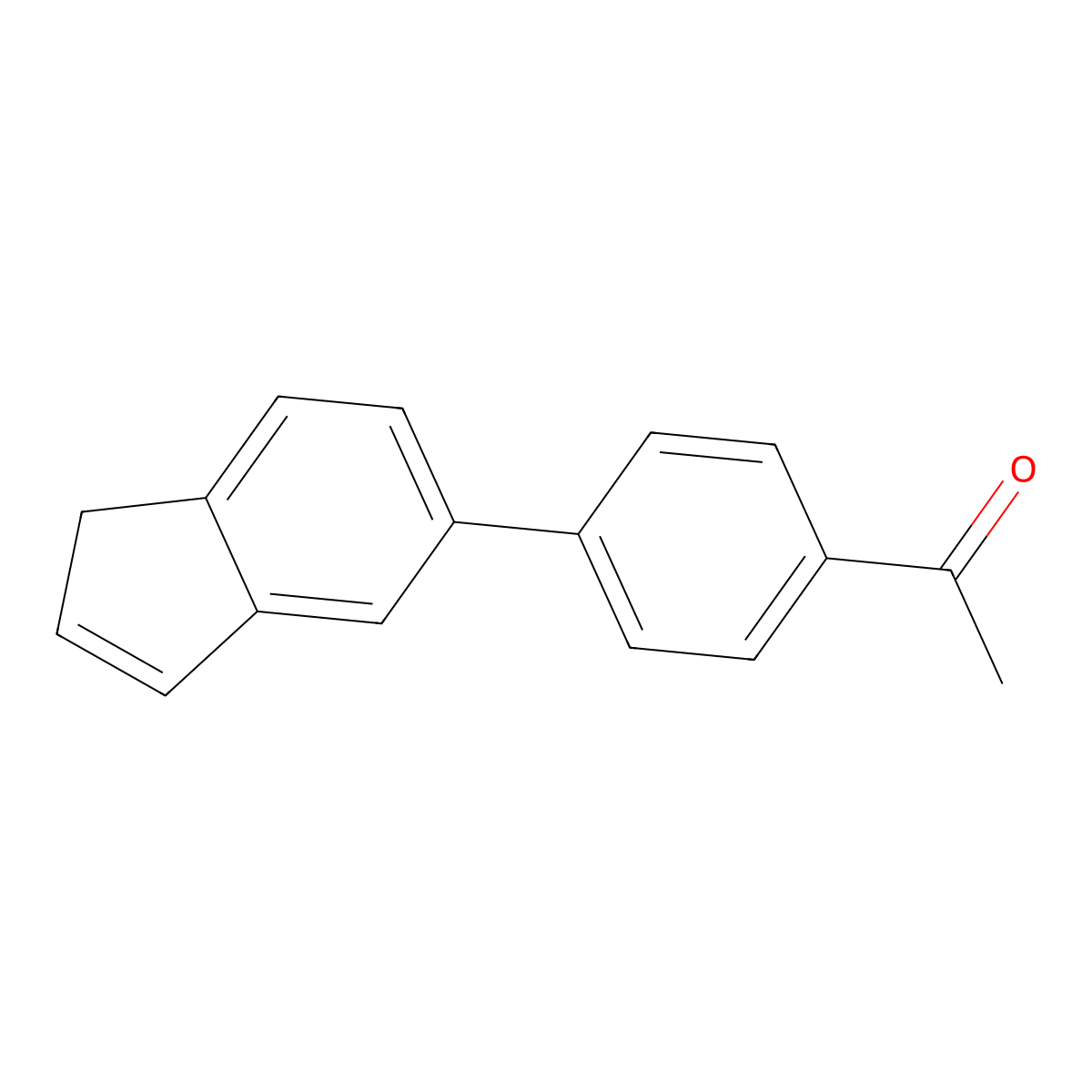1-[4-(1H-inden-5-yl)phenyl]ethan-1-one molecular structure, CAS 2137767-13-4