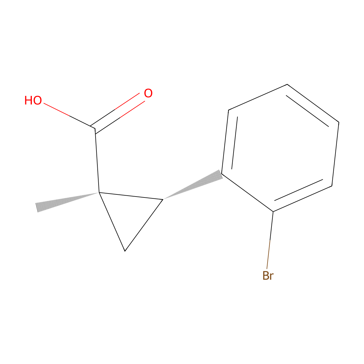 rac-(1R,2R)-2-(2-bromophenyl)-1-methylcyclopropane-1-carboxylic acid molecular structure, CAS 2137767-16-7