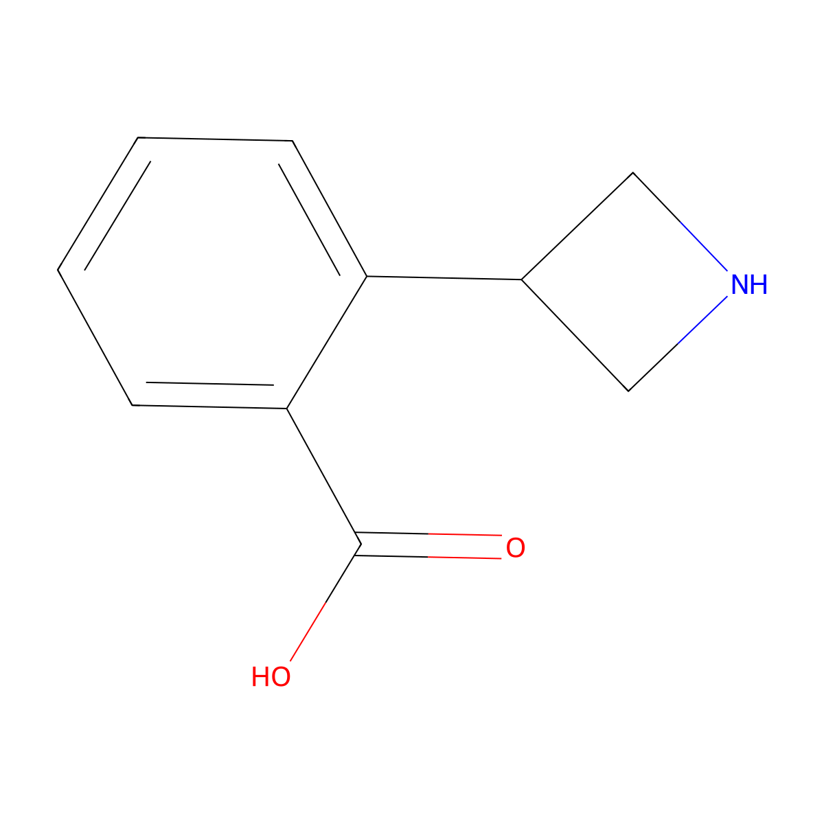2-(Azetidin-3-yl)benzoic acid molecular structure, CAS 2137767-89-4