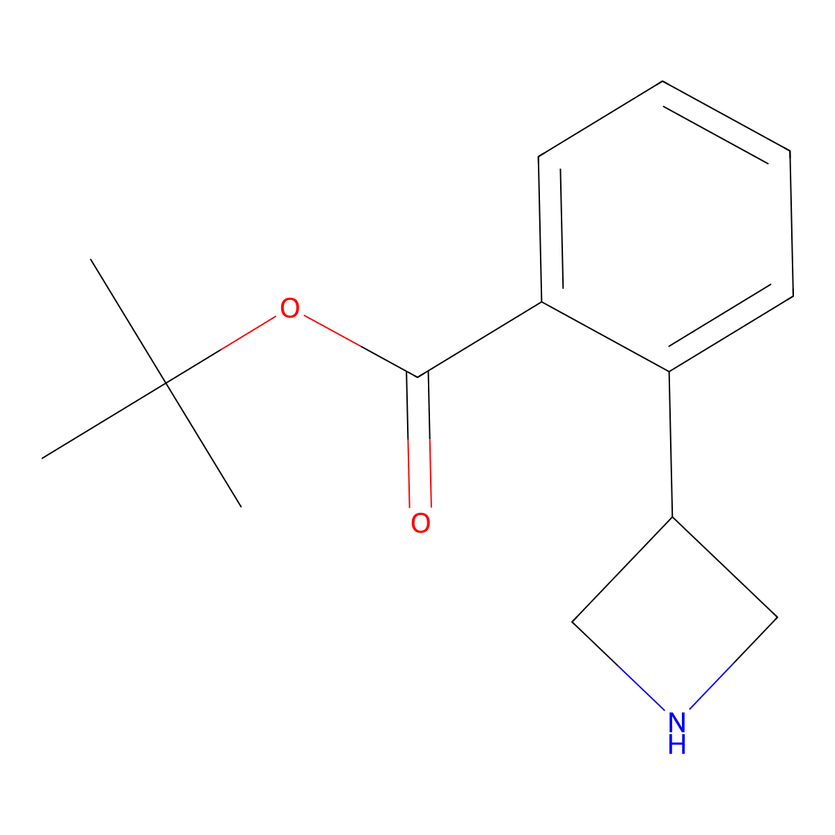 Tert-butyl 2-(azetidin-3-yl)benzoate molecular structure, CAS 2137767-97-4