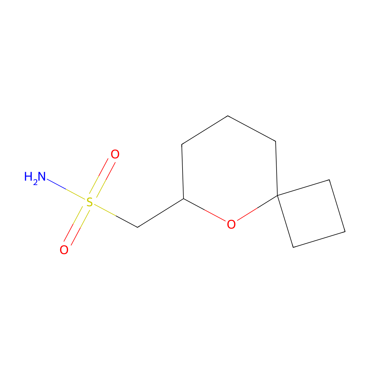 {5-Oxaspiro[3.5]nonan-6-yl}methanesulfonamide molecular structure, CAS 2137768-35-3