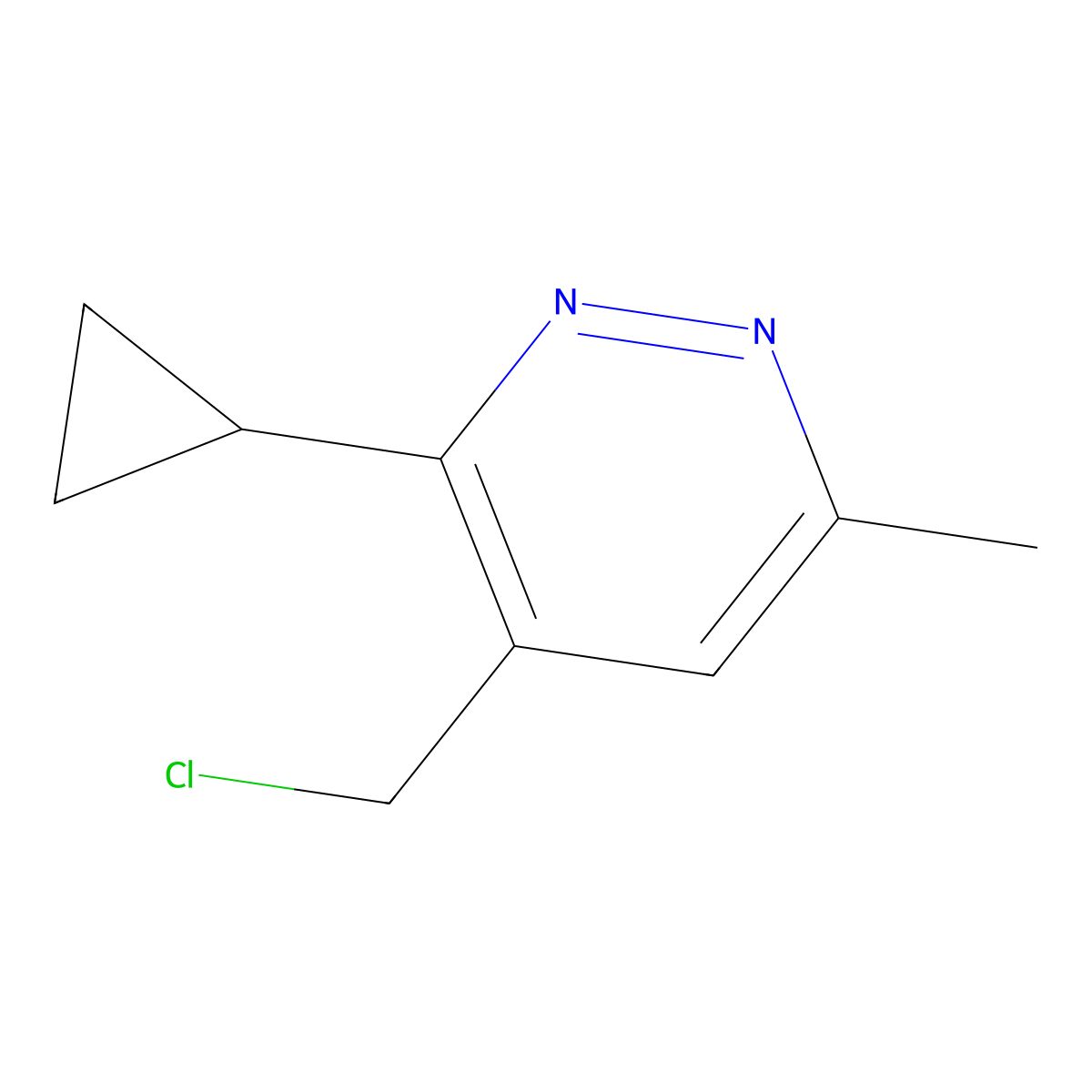 4-(Chloromethyl)-3-cyclopropyl-6-methylpyridazine molecular structure, CAS 2137768-42-2