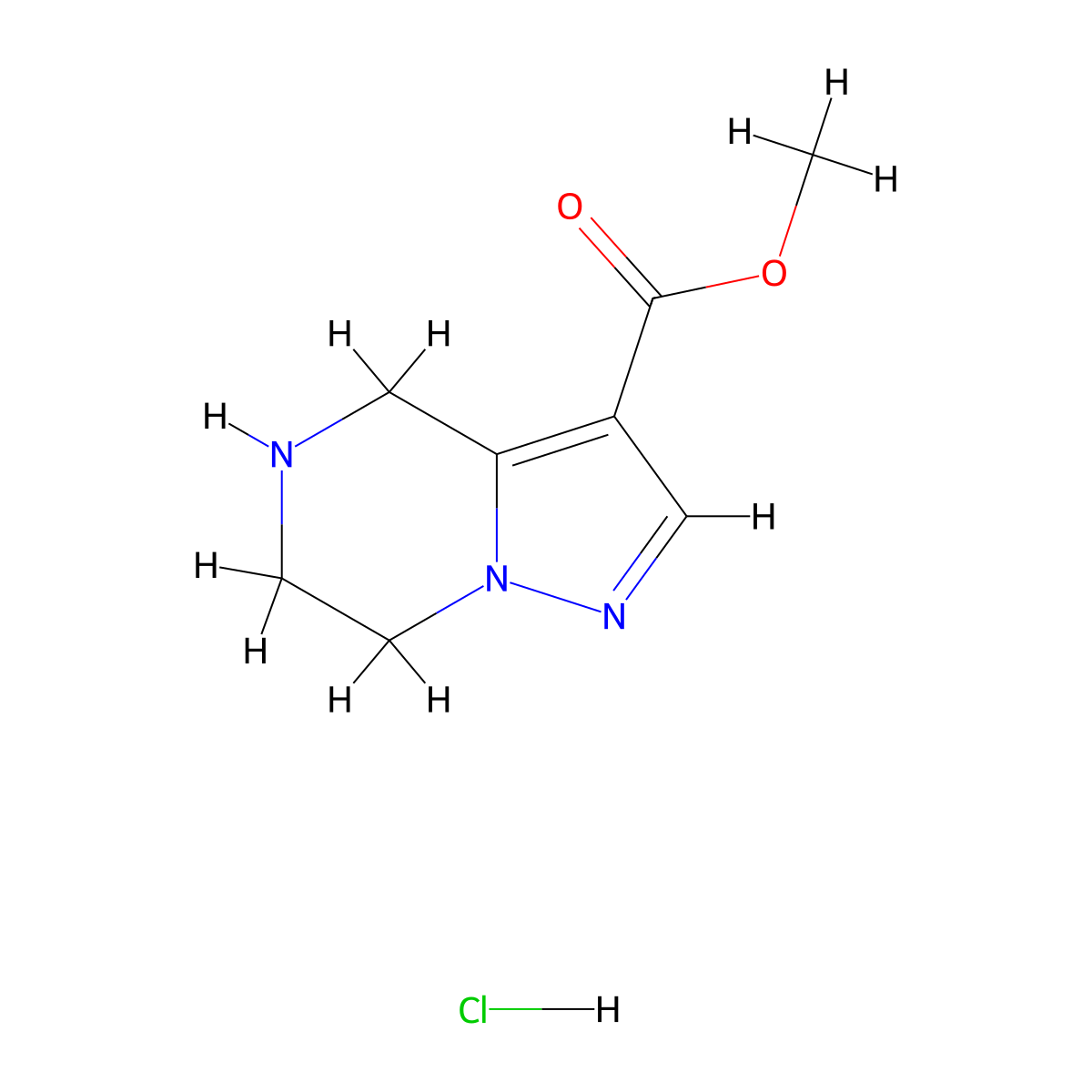methyl 4H,5H,6H,7H-pyrazolo[1,5-a]pyrazine-3-carboxylate hydrochloride molecular structure, CAS 2137768-58-0