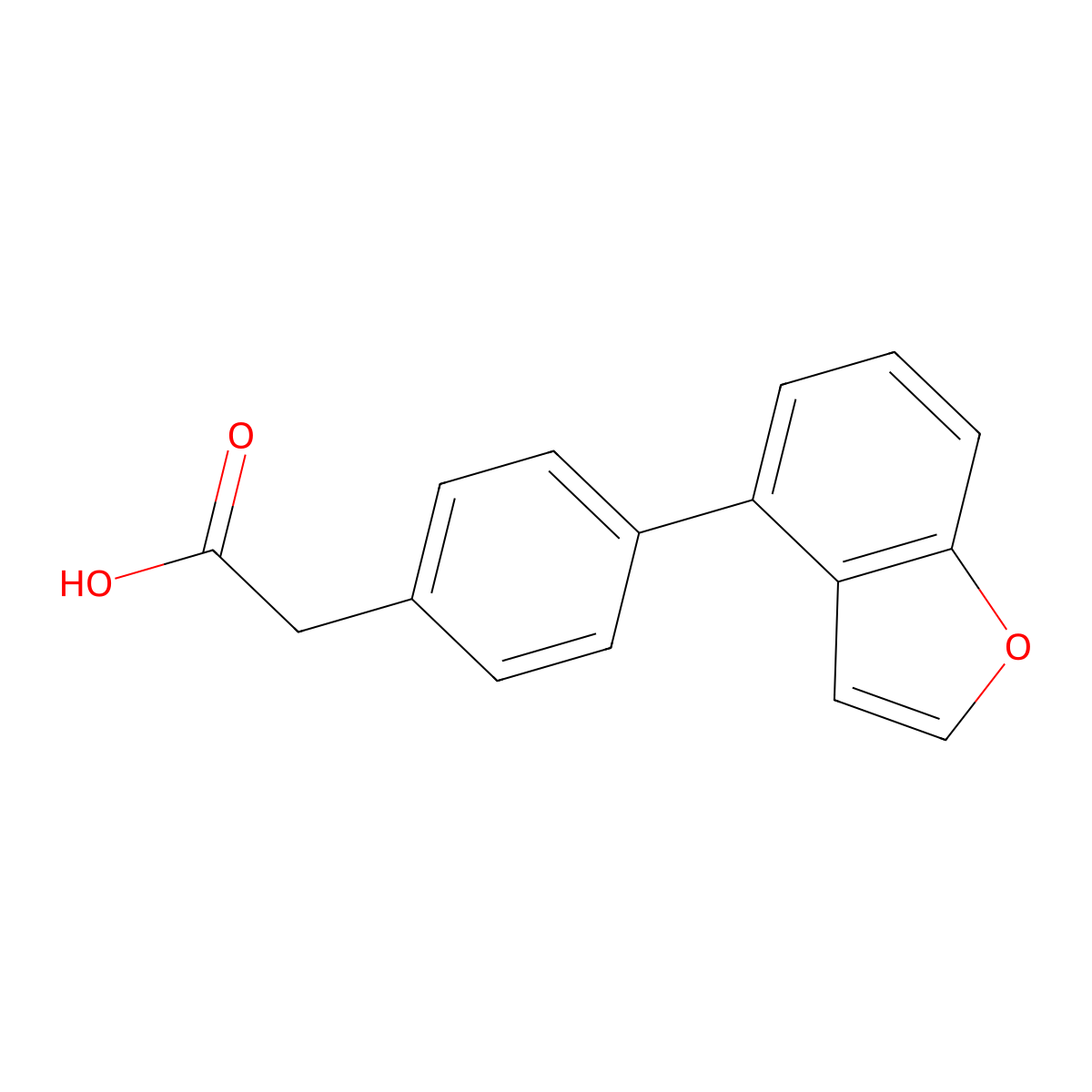 2-[4-(1-Benzofuran-4-yl)phenyl]acetic acid molecular structure, CAS 2137769-01-6