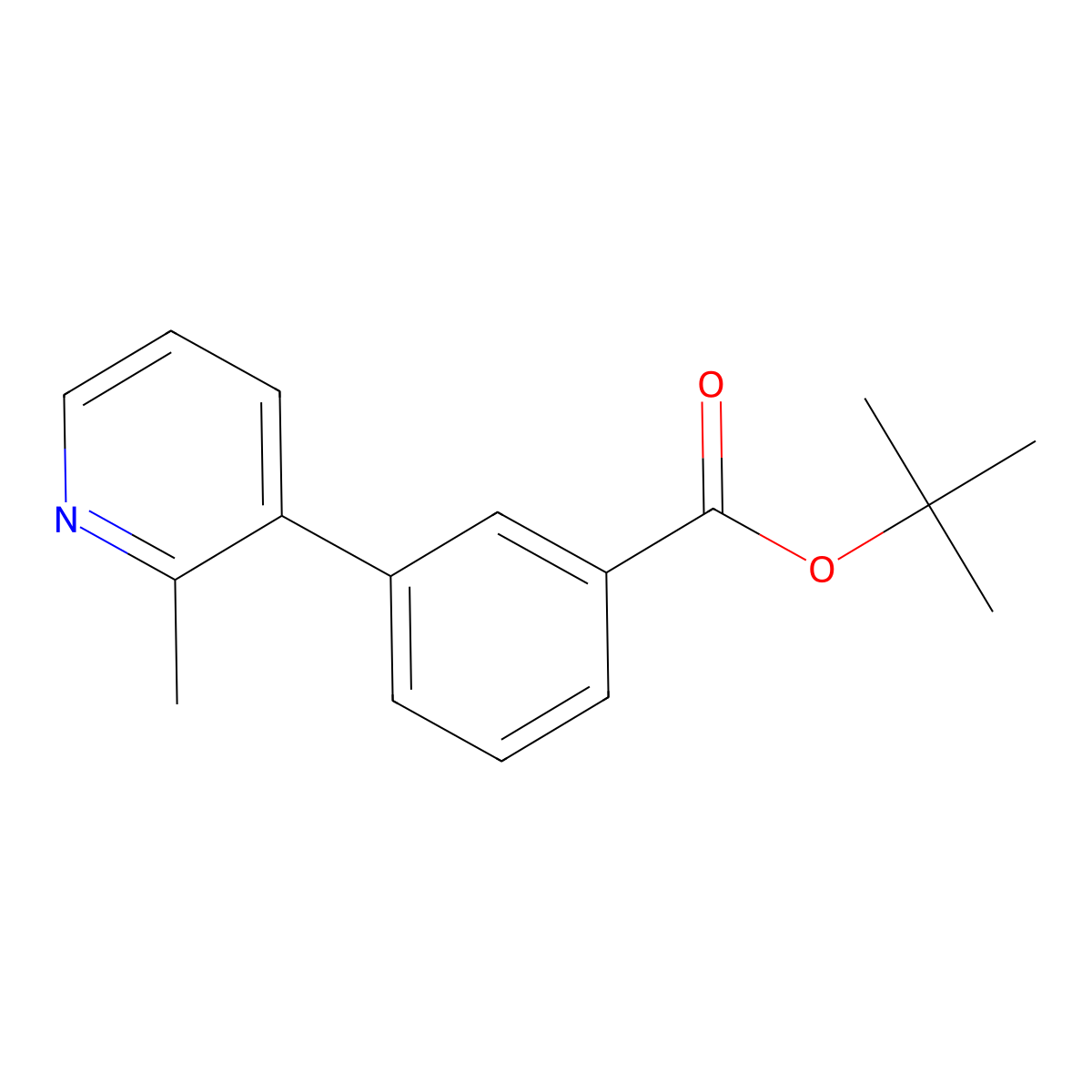 Tert-butyl 3-(2-methylpyridin-3-yl)benzoate molecular structure, CAS 2137769-72-1