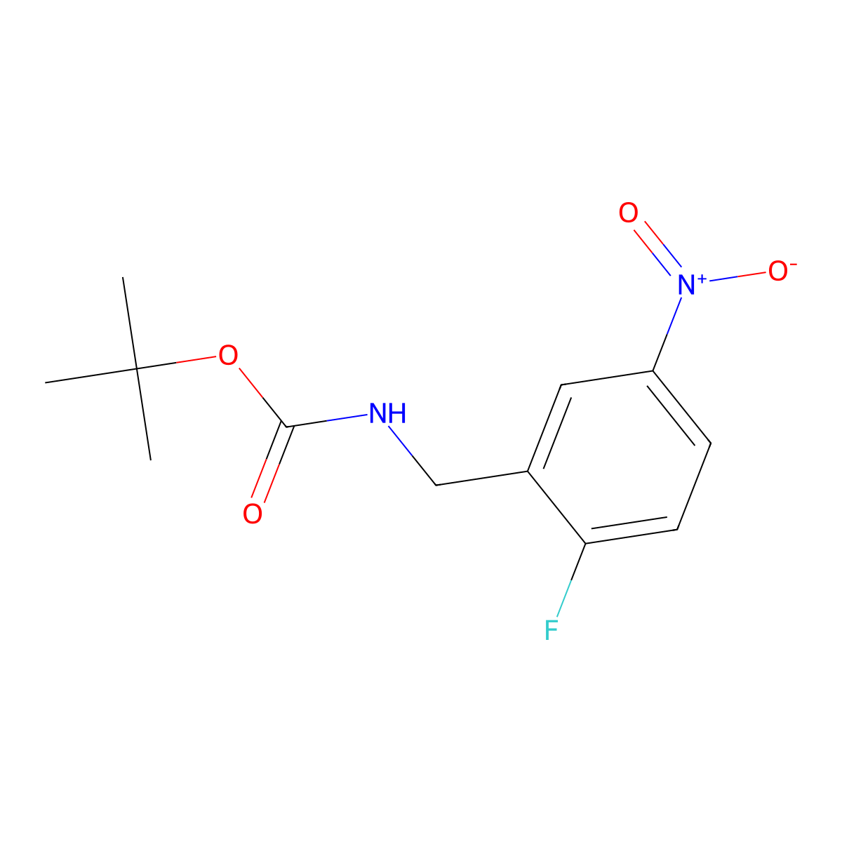 Tert-butyl (2-fluoro-5-nitrobenzyl)carbamate molecular structure, CAS 213777-80-1