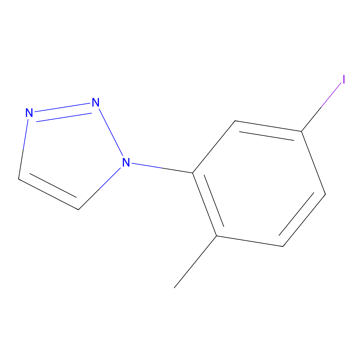 1-(5-iodo-2-methylphenyl)-1H-1,2,3-triazole molecular structure, CAS 2137770-46-6