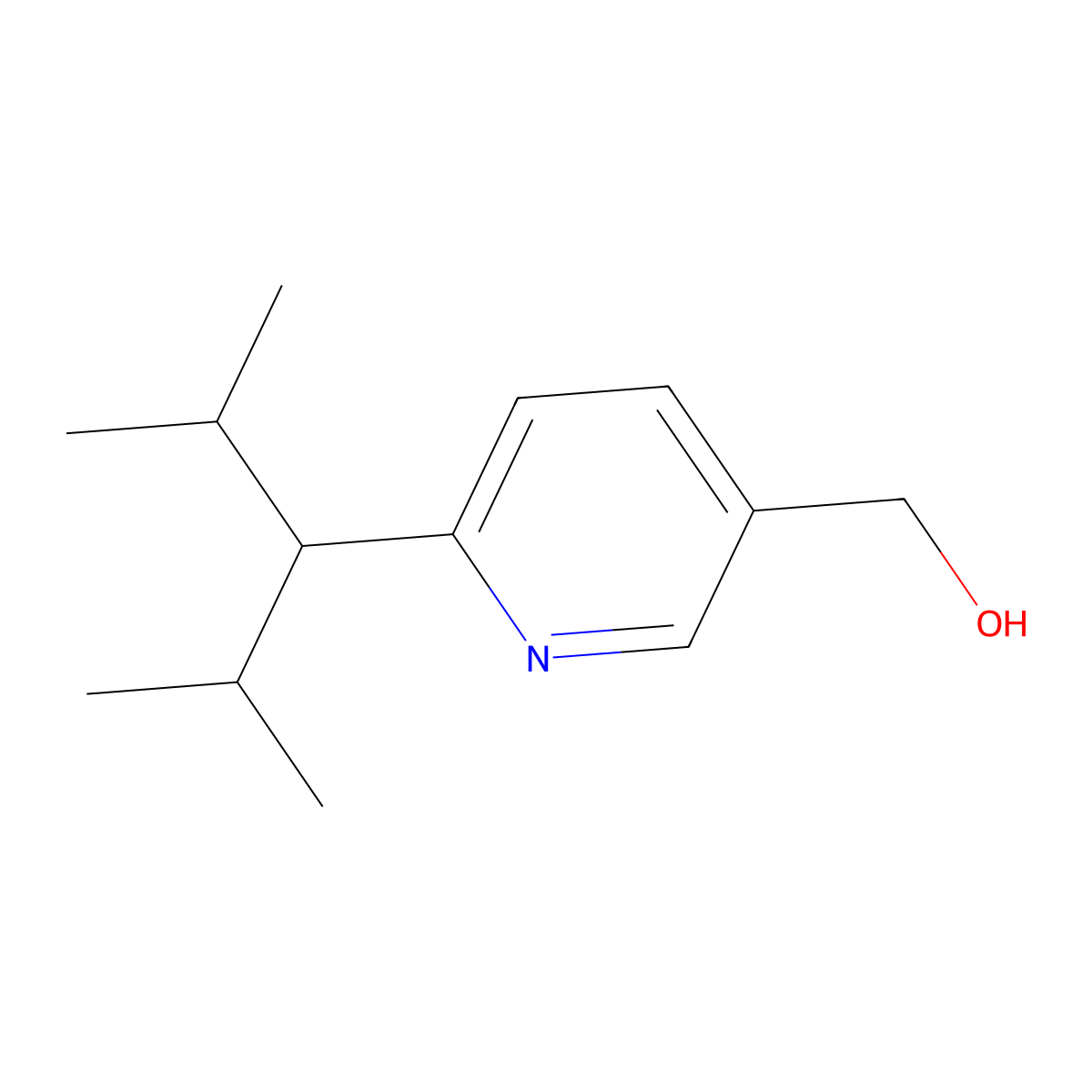 [6-(2,4-Dimethylpentan-3-yl)pyridin-3-yl]methanol molecular structure, CAS 2137771-46-9
