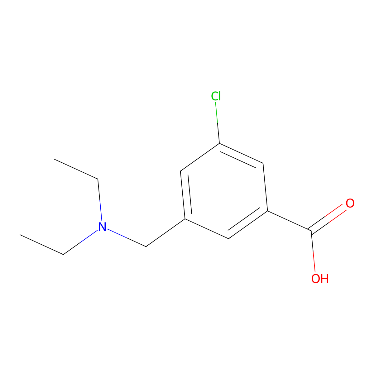 3-Chloro-5-[(diethylamino)methyl]benzoic acid molecular structure, CAS 2137772-17-7