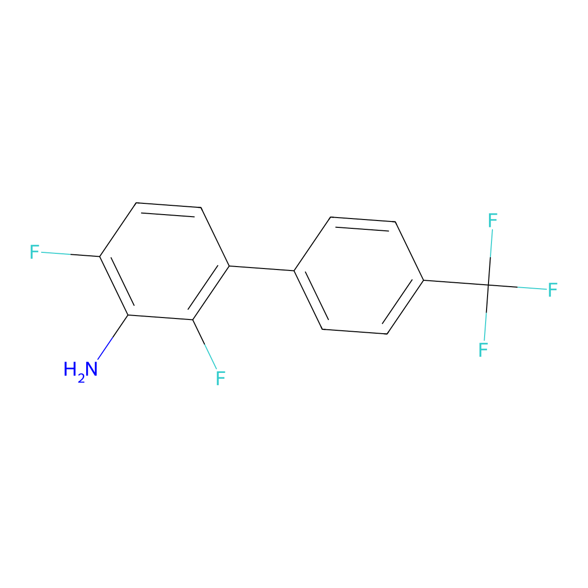 2,6-Difluoro-3-[4-(trifluoromethyl)phenyl]aniline molecular structure, CAS 2137772-22-4