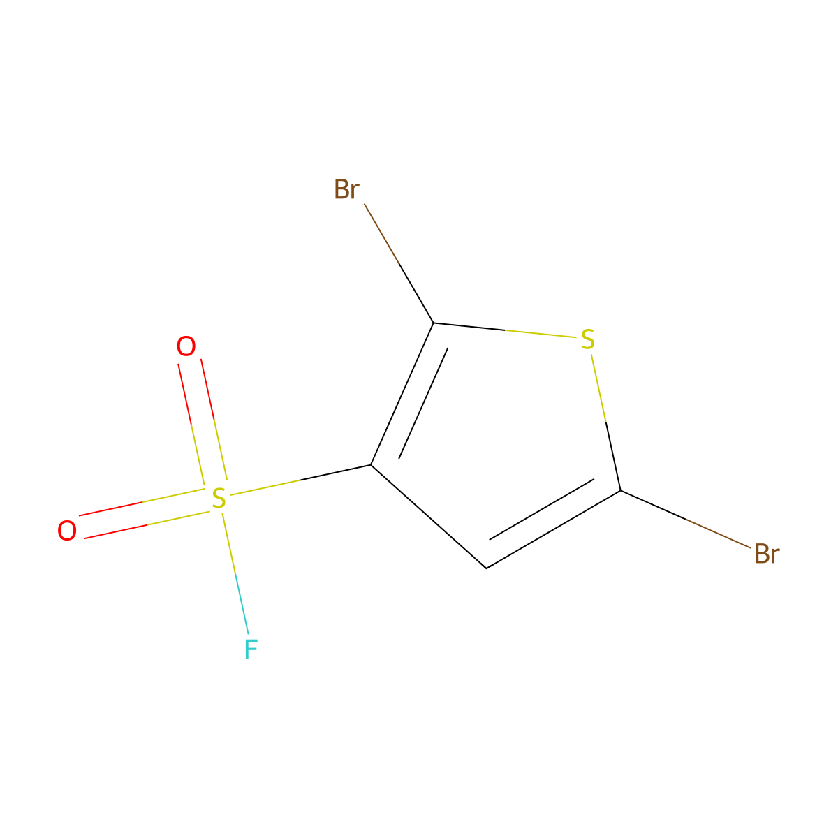 2,5-Dibromothiophene-3-sulfonyl fluoride molecular structure, CAS 2137774-47-9