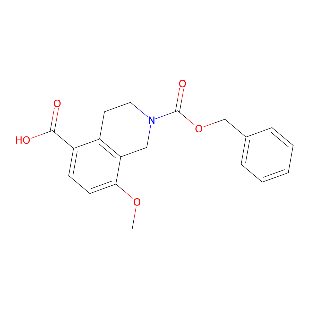 2-[(Benzyloxy)carbonyl]-8-methoxy-1,2,3,4-tetrahydroisoquinoline-5-carboxylic acid molecular structure, CAS 2137774-49-1