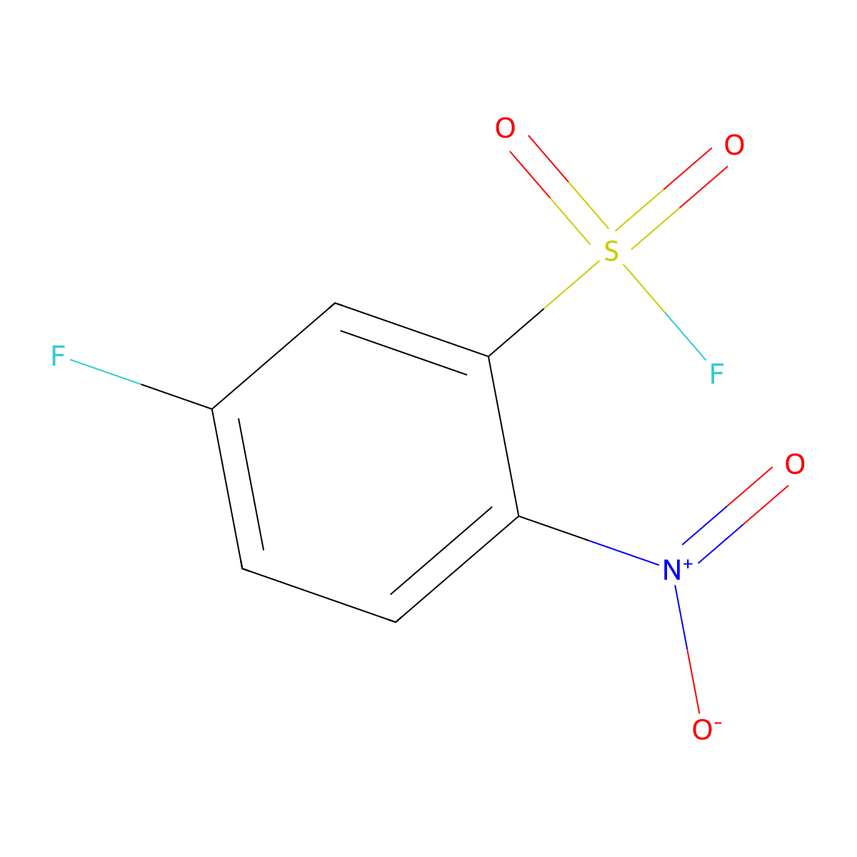 5-Fluoro-2-nitrobenzene-1-sulfonyl fluoride molecular structure, CAS 2137774-70-8