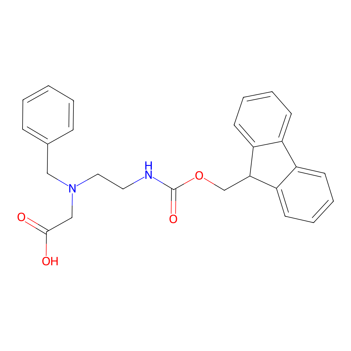 2-[Benzyl-[2-(9H-fluoren-9-ylmethoxycarbonylamino)ethyl]amino]acetic acid molecular structure, CAS 2137774-83-3