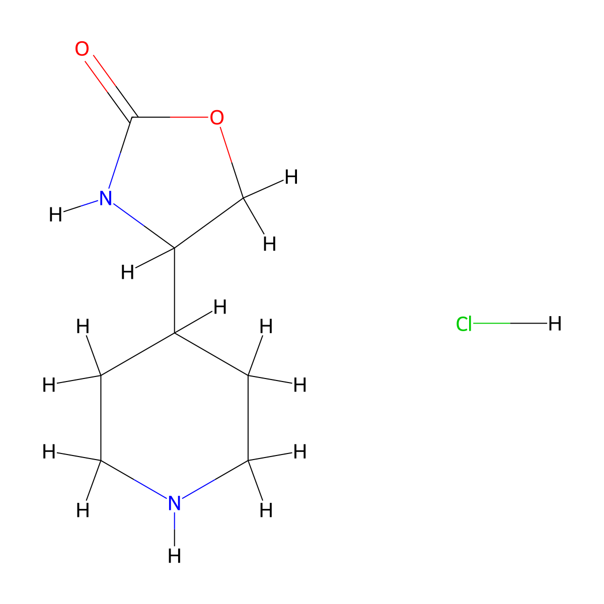 4-(Piperidin-4-yl)-1,3-oxazolidin-2-one hydrochloride molecular structure, CAS 2137775-16-5