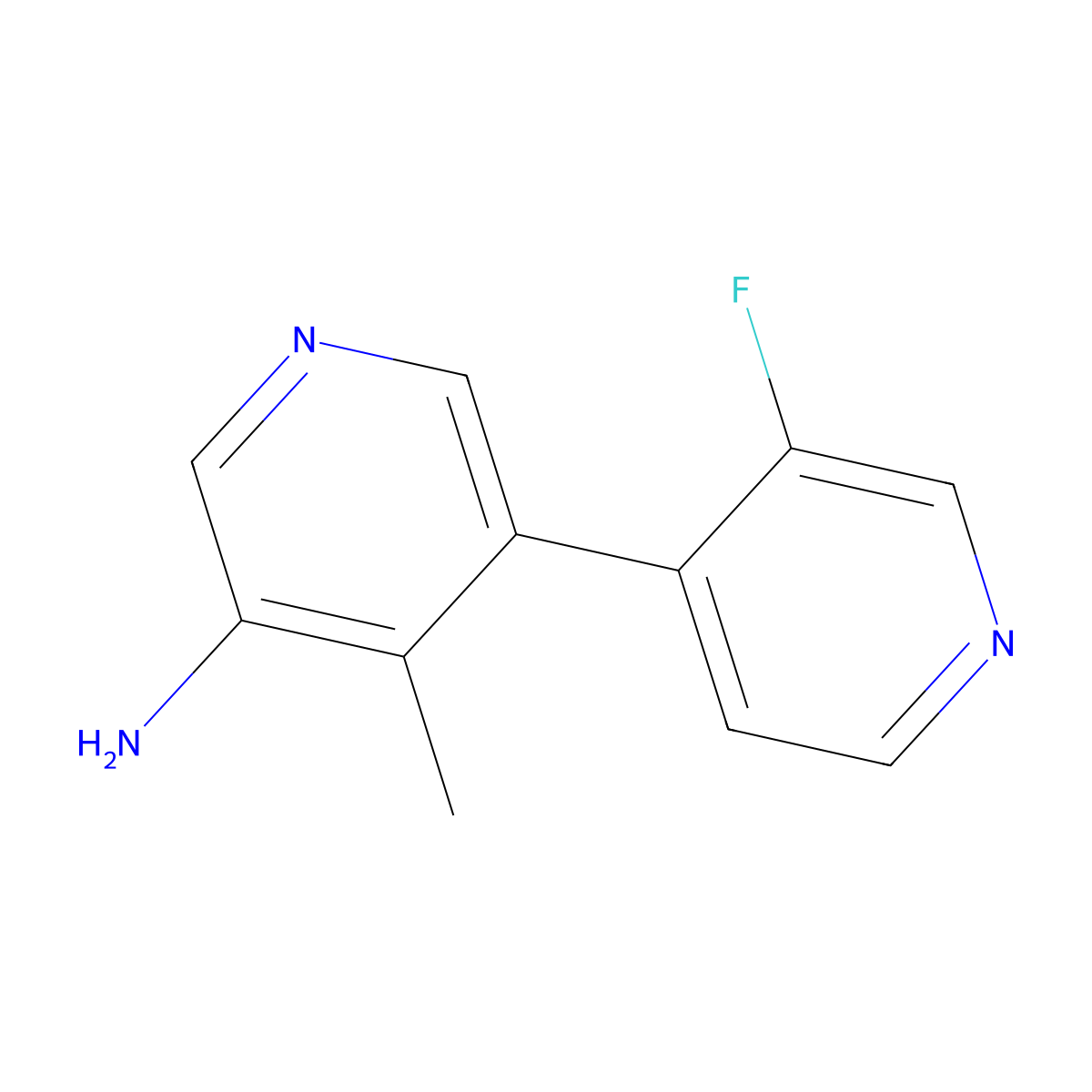5-(3-Fluoropyridin-4-yl)-4-methylpyridin-3-amine molecular structure, CAS 2137777-08-1
