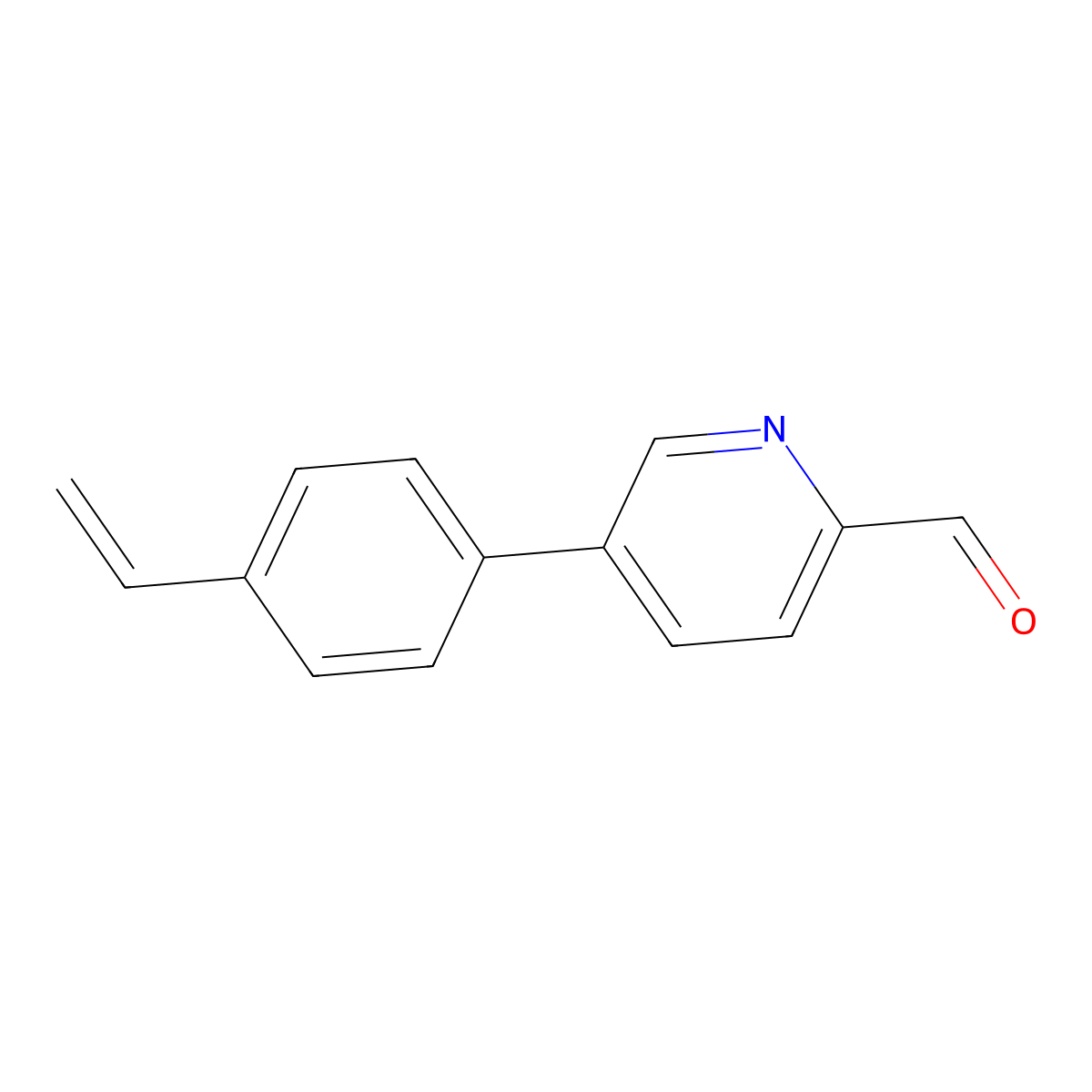 5-(4-Ethenylphenyl)pyridine-2-carbaldehyde molecular structure, CAS 2137777-42-3