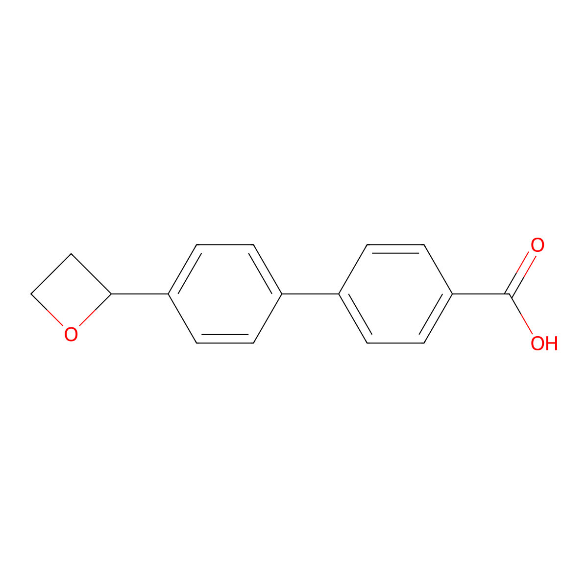 4-[4-(Oxetan-2-yl)phenyl]benzoic acid molecular structure, CAS 2137777-46-7