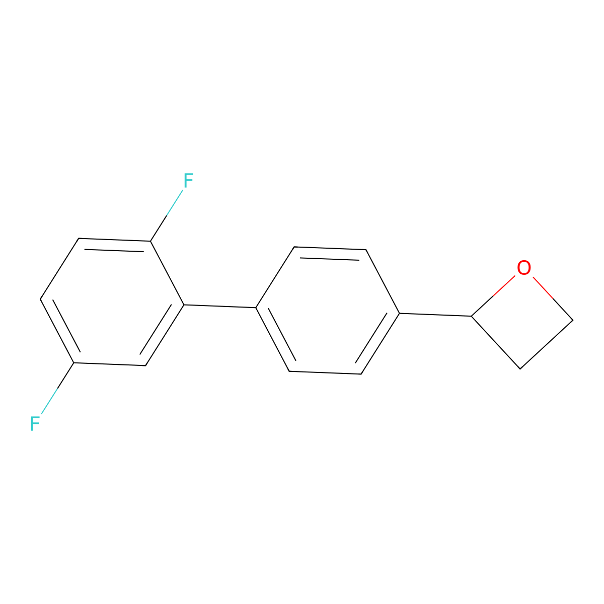 2-[4-(2,5-Difluorophenyl)phenyl]oxetane molecular structure, CAS 2137777-49-0