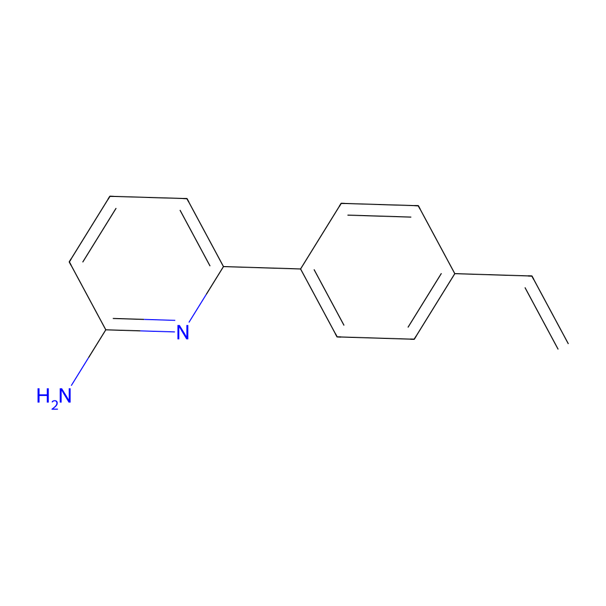 6-(4-Ethenylphenyl)pyridin-2-amine molecular structure, CAS 2137777-50-3