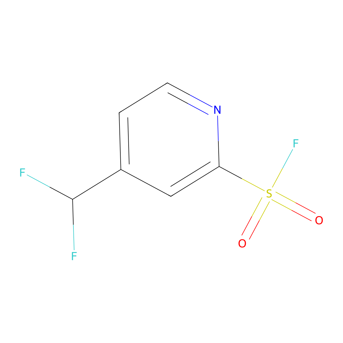 4-(Difluoromethyl)pyridine-2-sulfonylfluoride molecular structure, CAS 2137777-63-8
