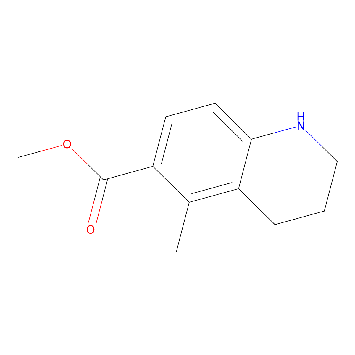Methyl 5-methyl-1,2,3,4-tetrahydroquinoline-6-carboxylate molecular structure, CAS 2137778-74-4