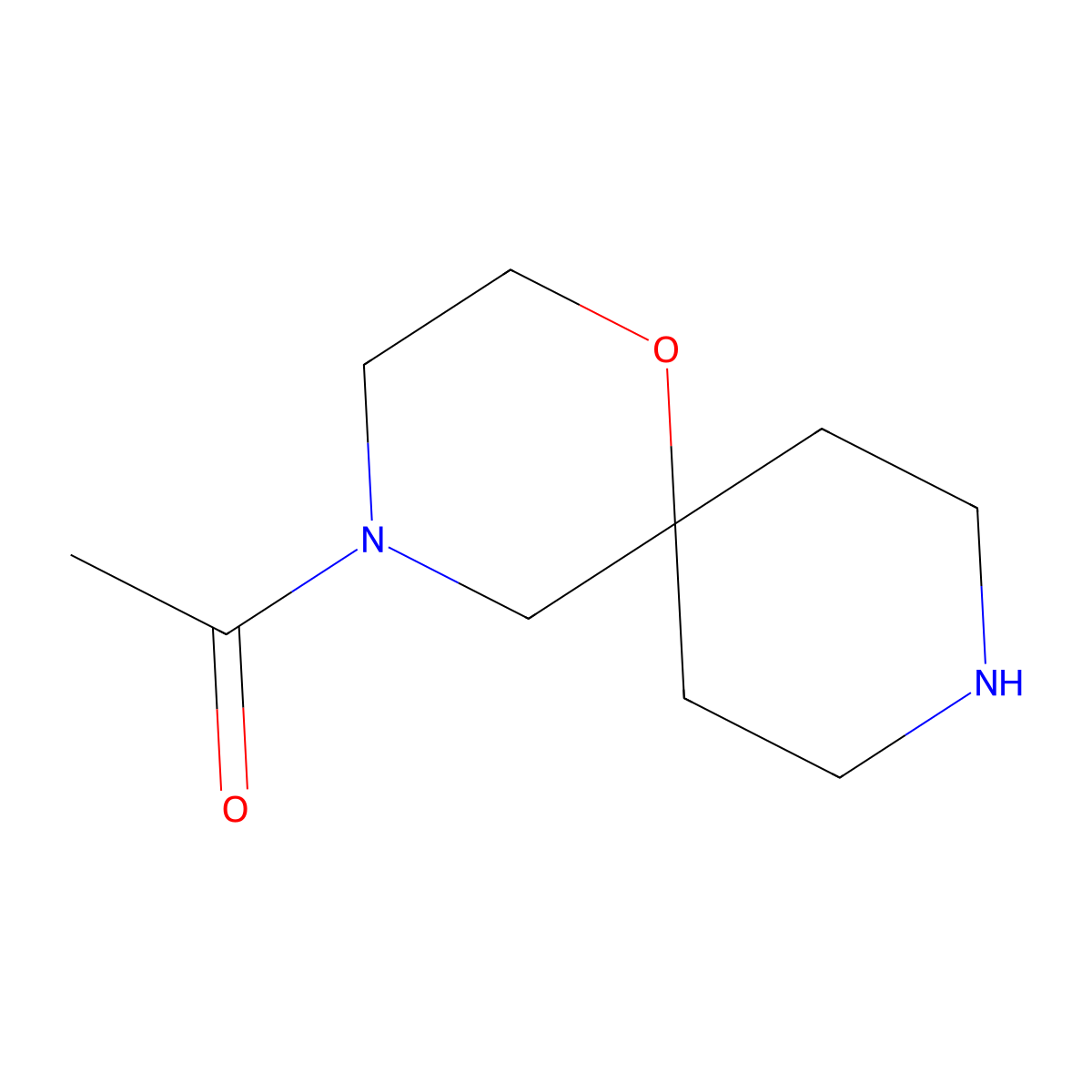 1-(1-Oxa-4,9-diazaspiro[5.5]undecan-4-yl)ethan-1-one molecular structure, CAS 2137779-06-5