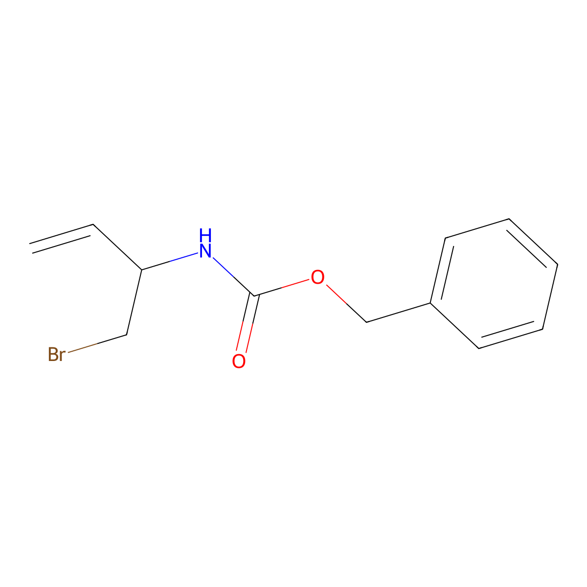 benzyl N-(1-bromobut-3-en-2-yl)carbamate molecular structure, CAS 2137779-39-4