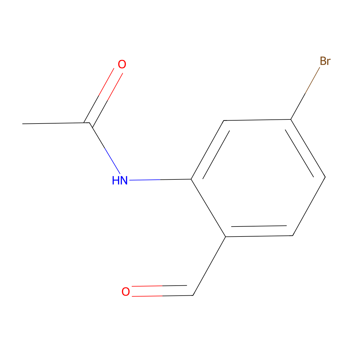 N-(5-bromo-2-formylphenyl)acetamide molecular structure, CAS 2137779-54-3