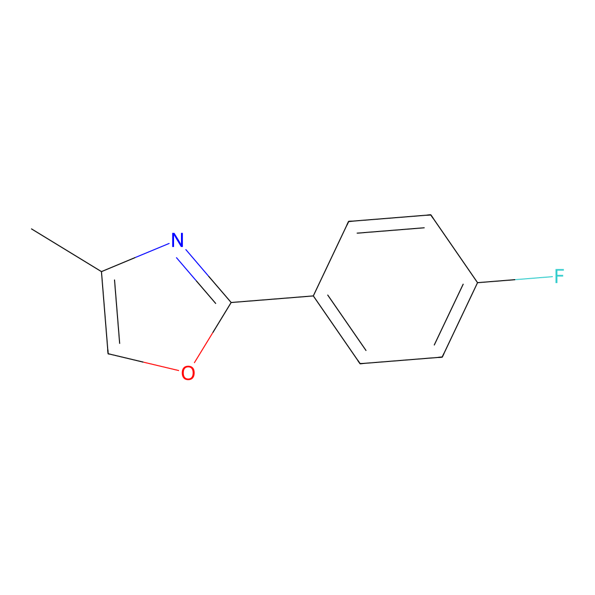 2-(4-Fluorophenyl)-4-methyl-1,3-oxazole molecular structure, CAS 2137779-55-4