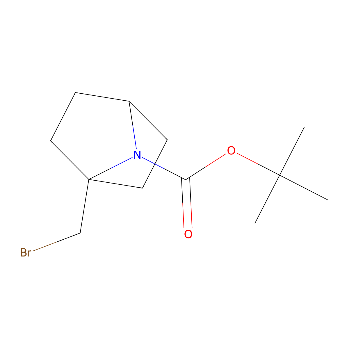 Tert-butyl 1-(bromomethyl)-7-azabicyclo[2.2.1]heptane-7-carboxylate molecular structure, CAS 2137780-11-9