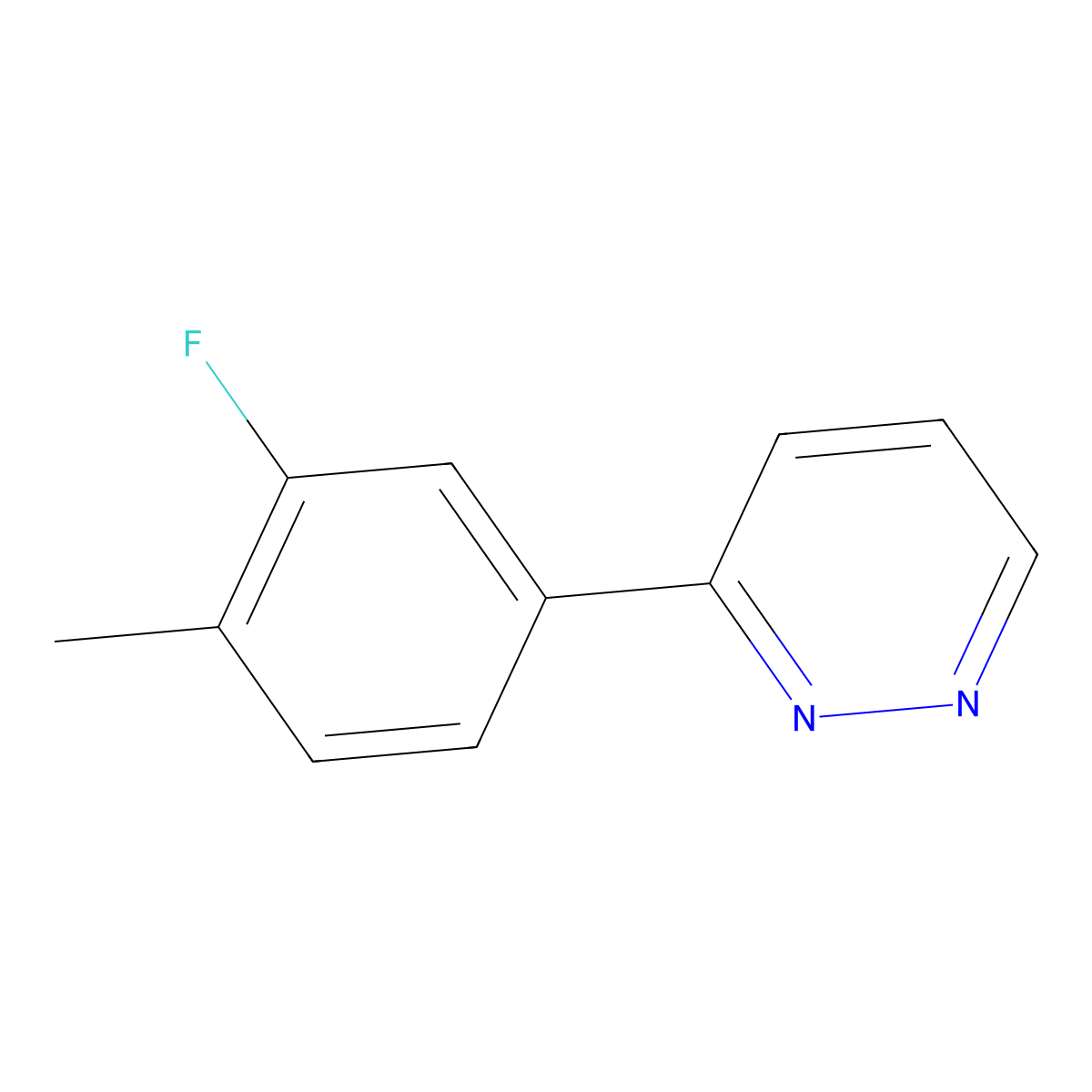3-(3-Fluoro-4-methylphenyl)pyridazine molecular structure, CAS 2137780-73-3