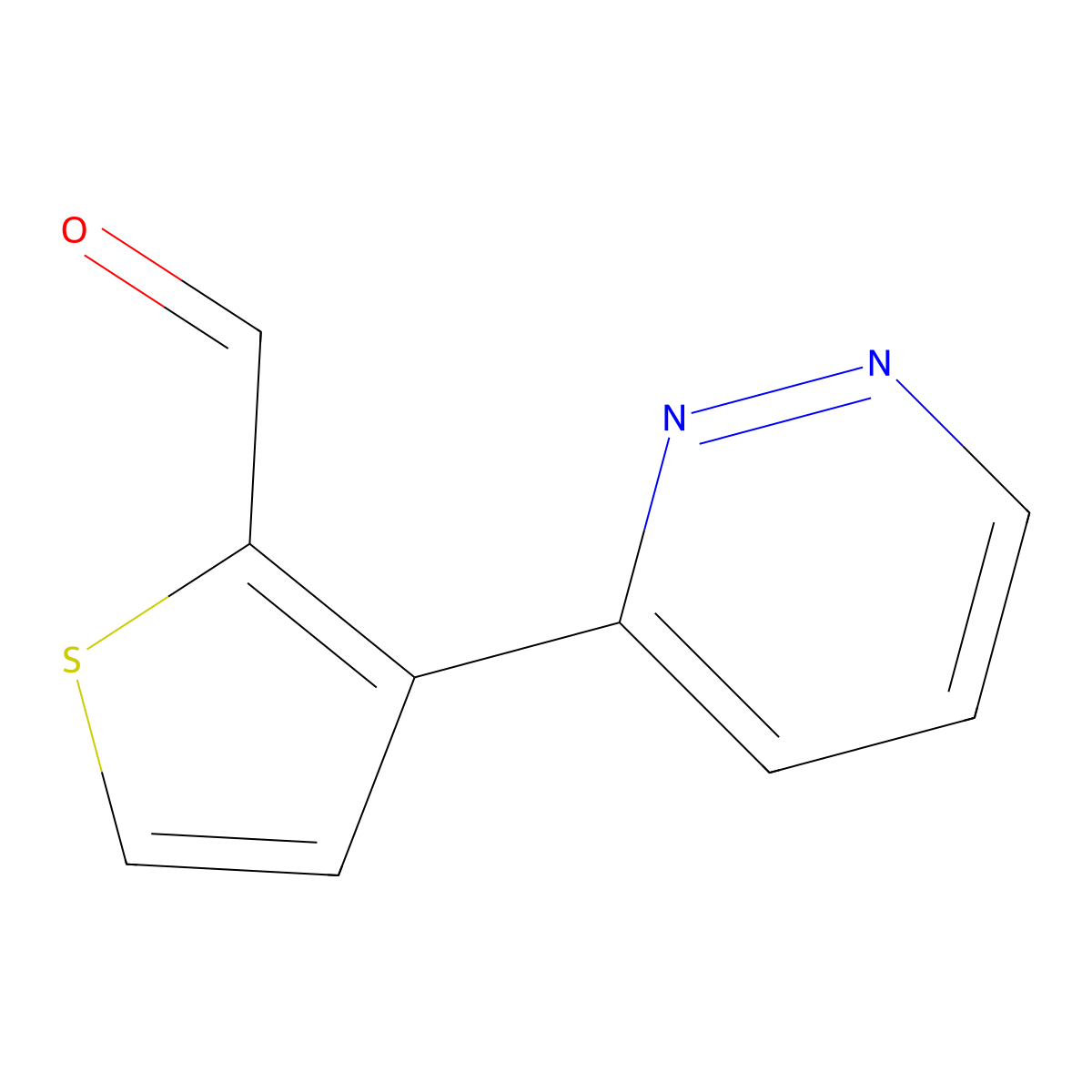 3-(Pyridazin-3-yl)thiophene-2-carbaldehyde molecular structure, CAS 2137780-80-2