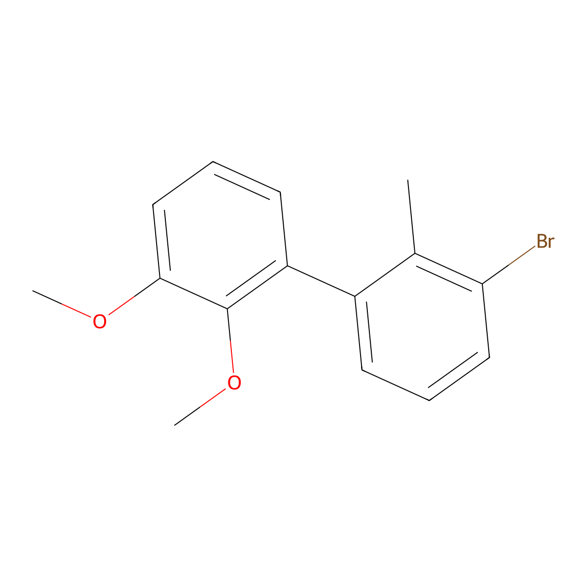 1-(3-Bromo-2-methylphenyl)-2,3-dimethoxybenzene molecular structure, CAS 2137781-08-7